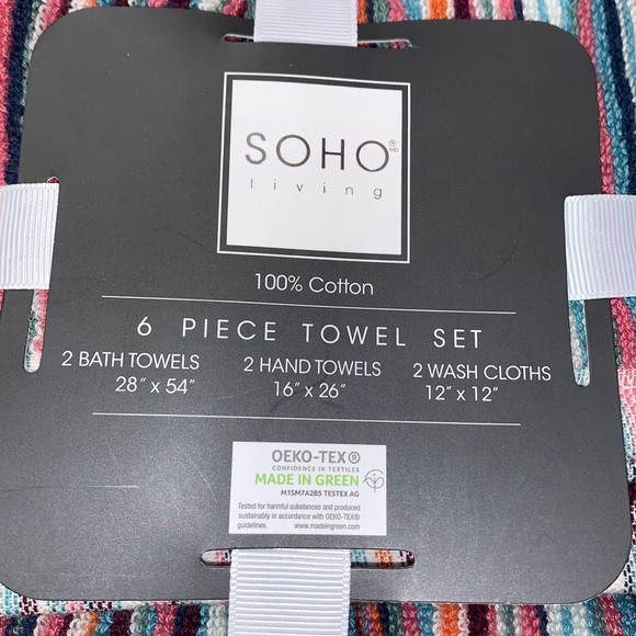 Soho Bath Soho Bath Towel Hand Washcloth Towel Set 6piece Poshmark